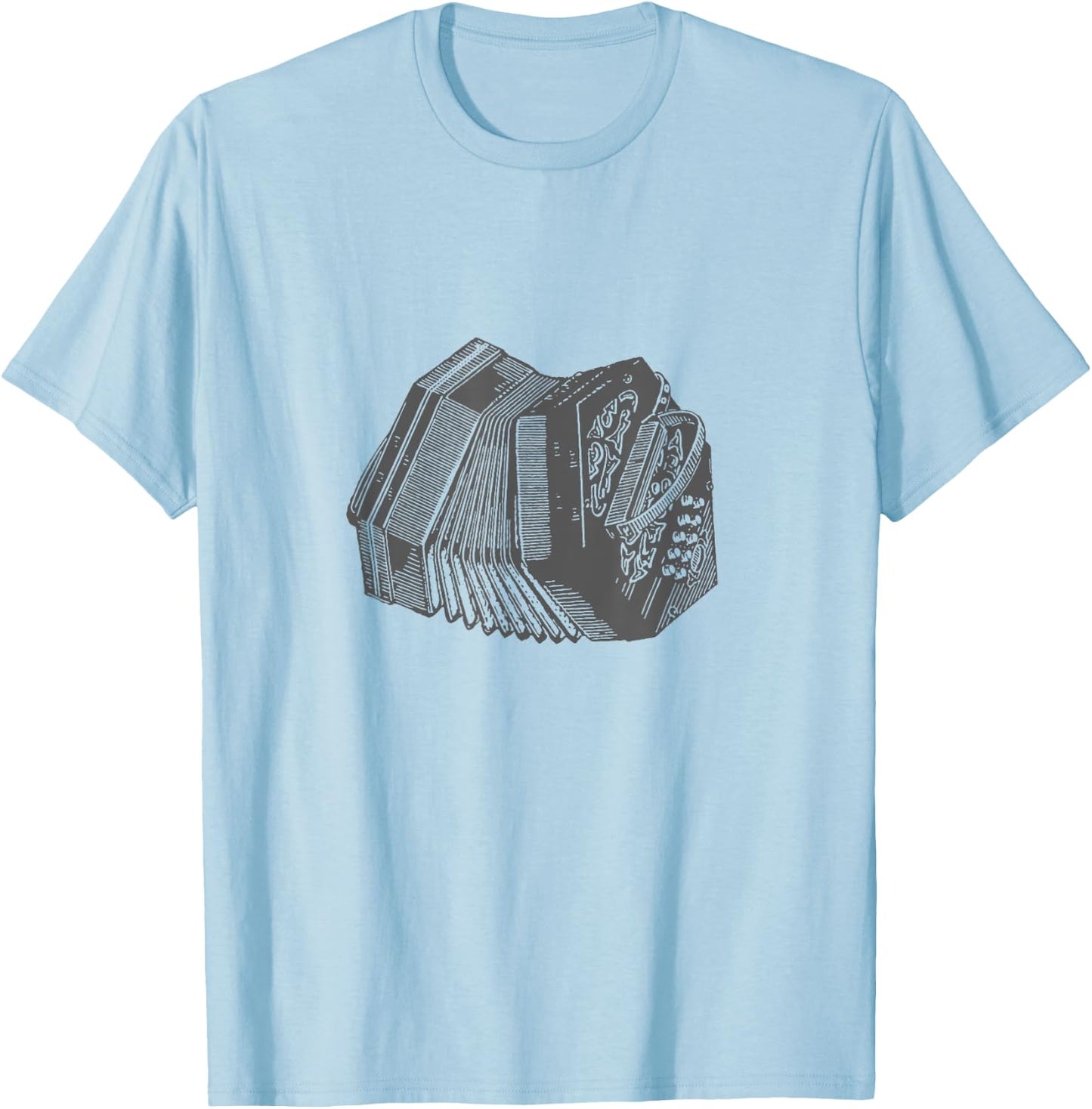 Vintage Bandoneon / Concertina Musician Gift T-Shirt - T-Shirt | Light Blue