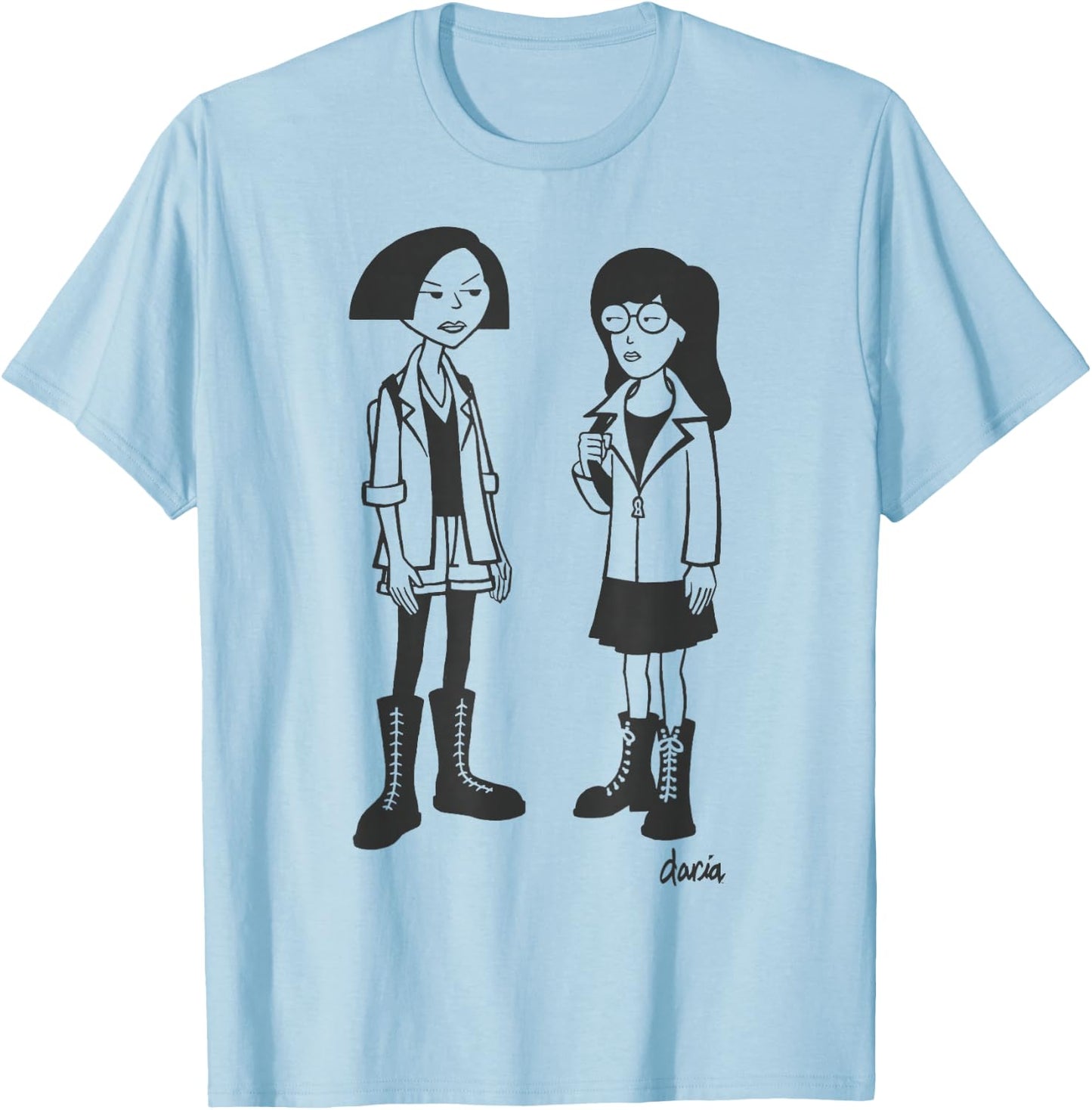 Daria Jane Lane Simple Portrait T-Shirt - T-Shirt | Light Blue