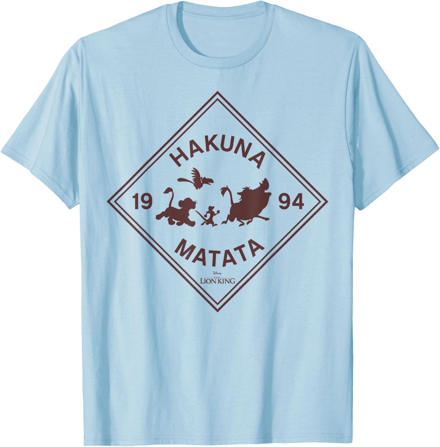 Disney The Lion King Hakuna Matata Diamond Group Logo T-Shirt - T-Shirt | Light Blue