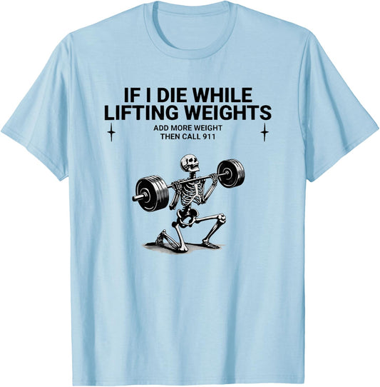 funny quotes about gym Adults Blue Small Modern Classic Mandarin Collar Straight Short Sleeve T-Shirt - T-Shirt | Light Blue