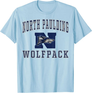 North Paulding High School Wolfpack C1 T-Shirt - T-Shirt | Light Blue
