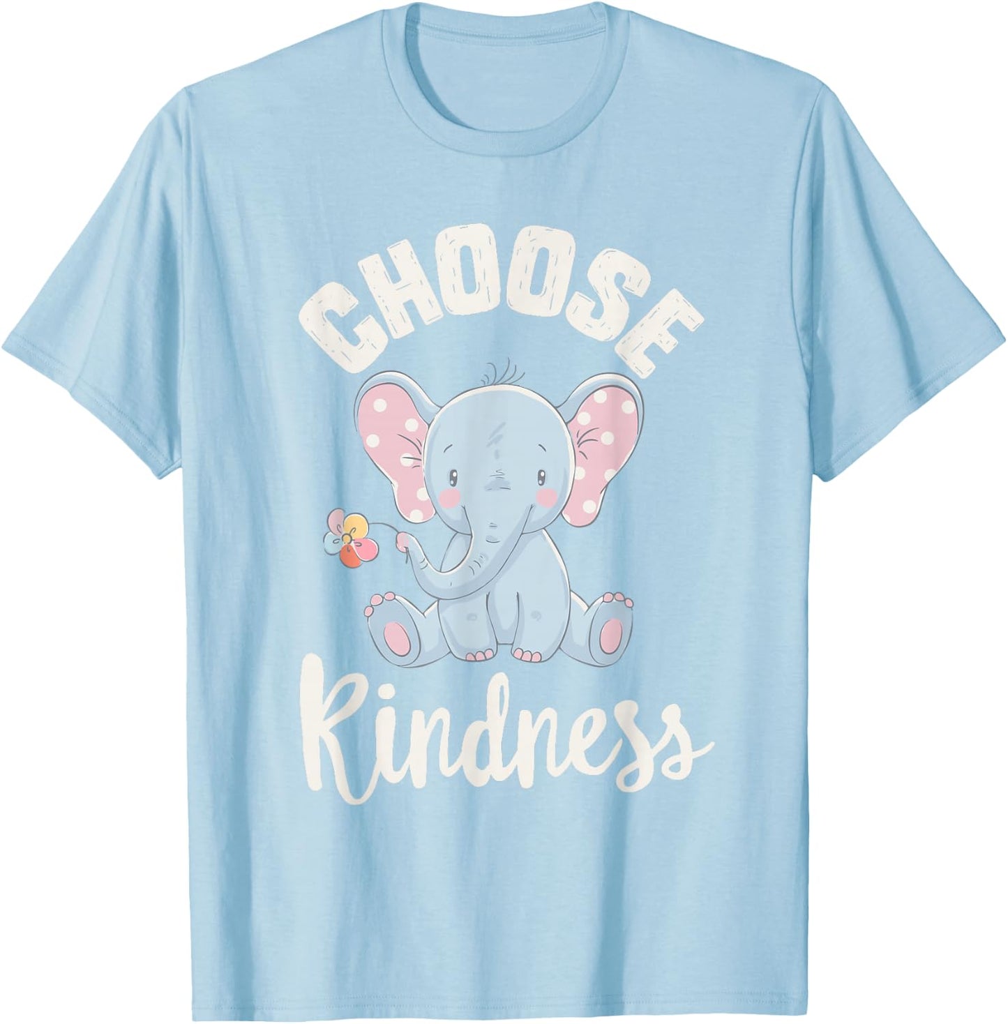 Orange Unity day , Anti Bullying Elephant Choose Kindness T-Shirt - T-Shirt | Light Blue