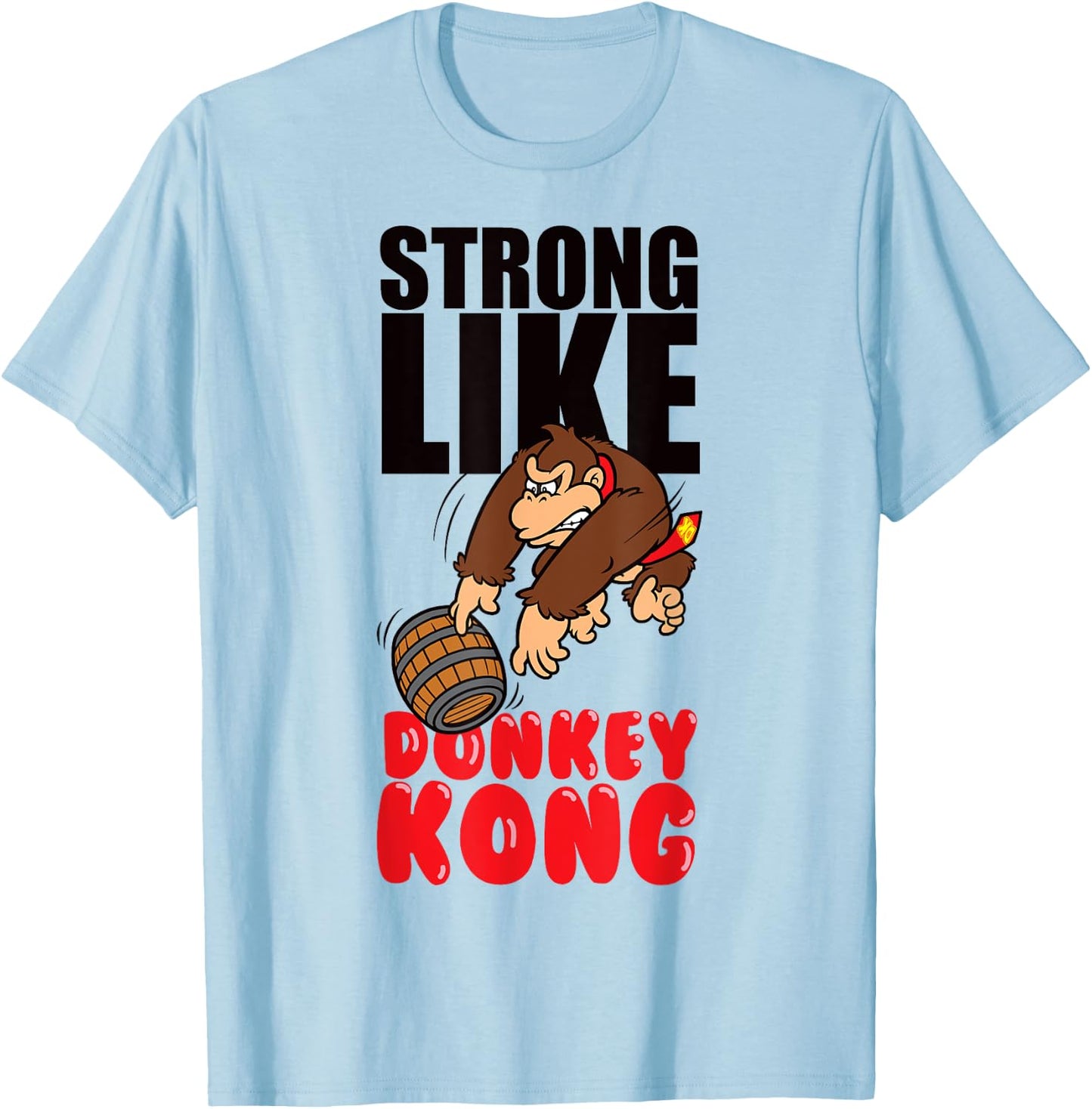 Nintendo Strong Like Donkey Kong Barrel Throw T-Shirt - T-Shirt | Light Blue