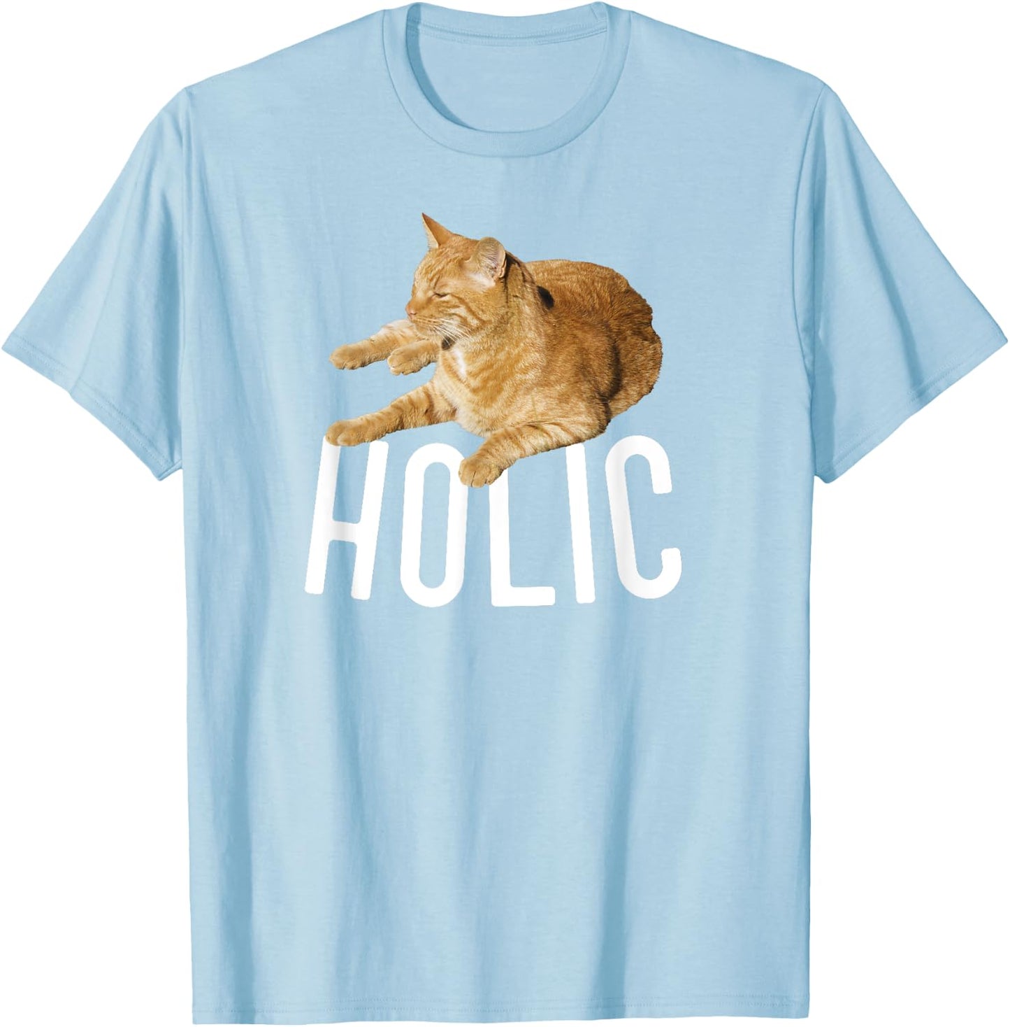 CATholic Tabby Orange Cat Lover Men Women Kids T-Shirt - T-Shirt | Light Blue