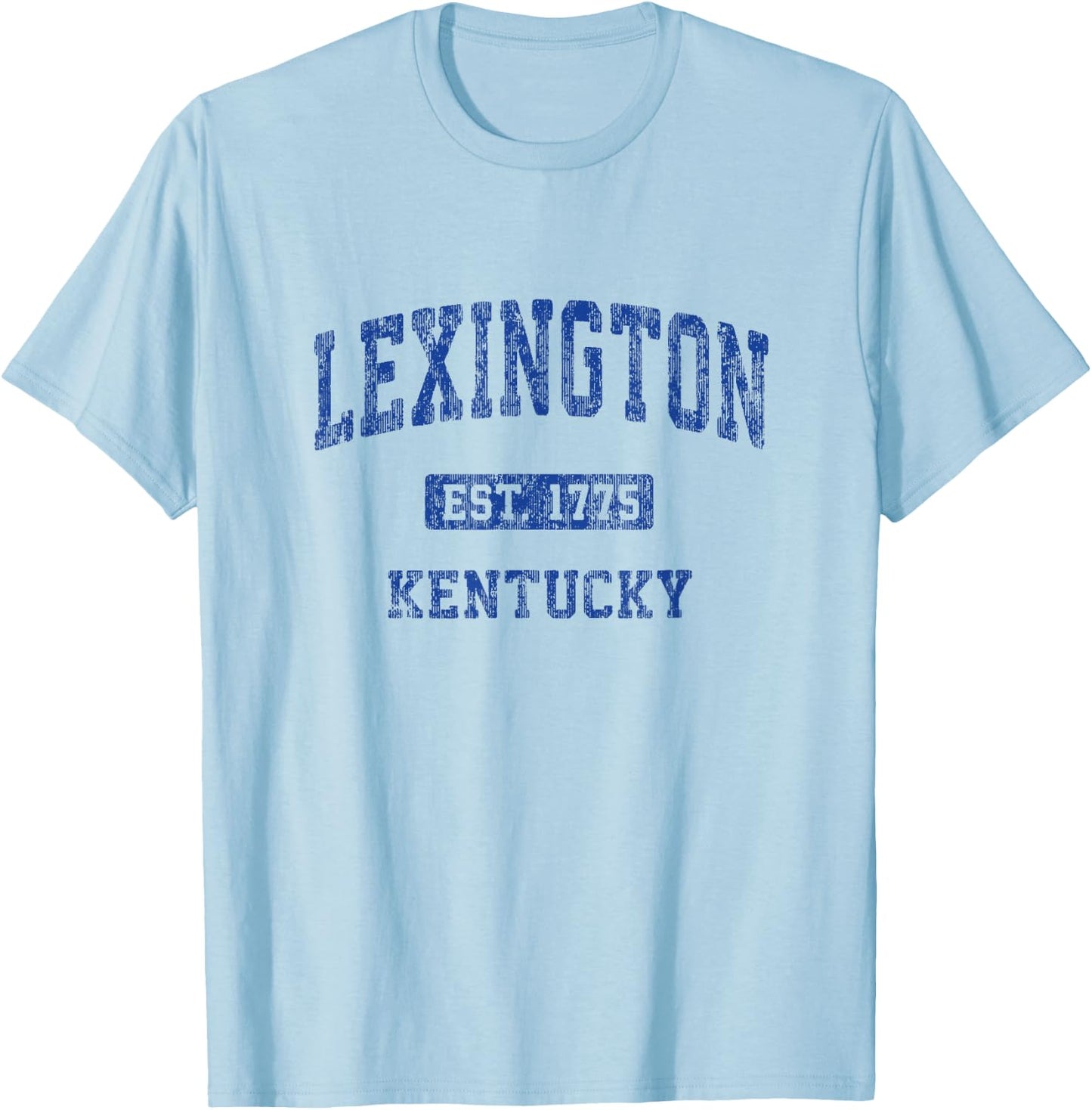 Lexington Kentucky KY Vintage Athletic Sports Design T-Shirt - T-Shirt | Light Blue