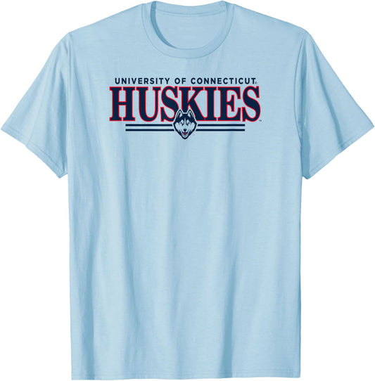 Connecticut Huskies Regalia White Officially Licensed T-Shirt - T-Shirt | Light Blue