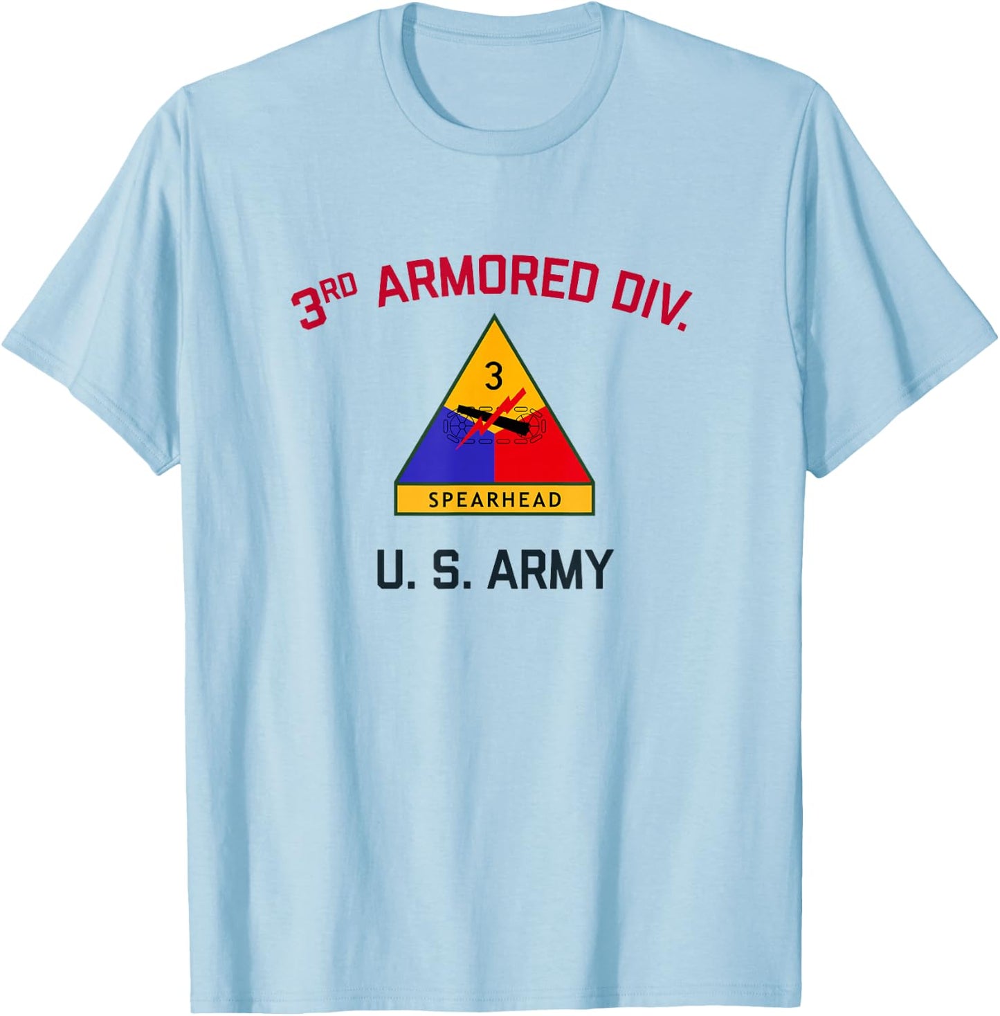 US Army 3rd Armored Division "Spearhead" | WW2 Vintage Tank T-Shirt - T-Shirt | Light Blue