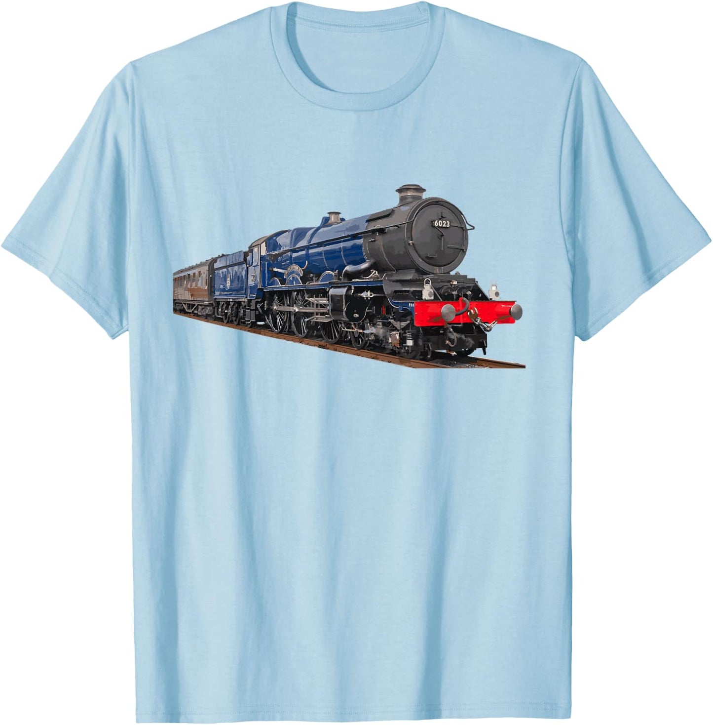 Train King Edward II Locomotive Engine T-Shirt - T-Shirt | Light Blue