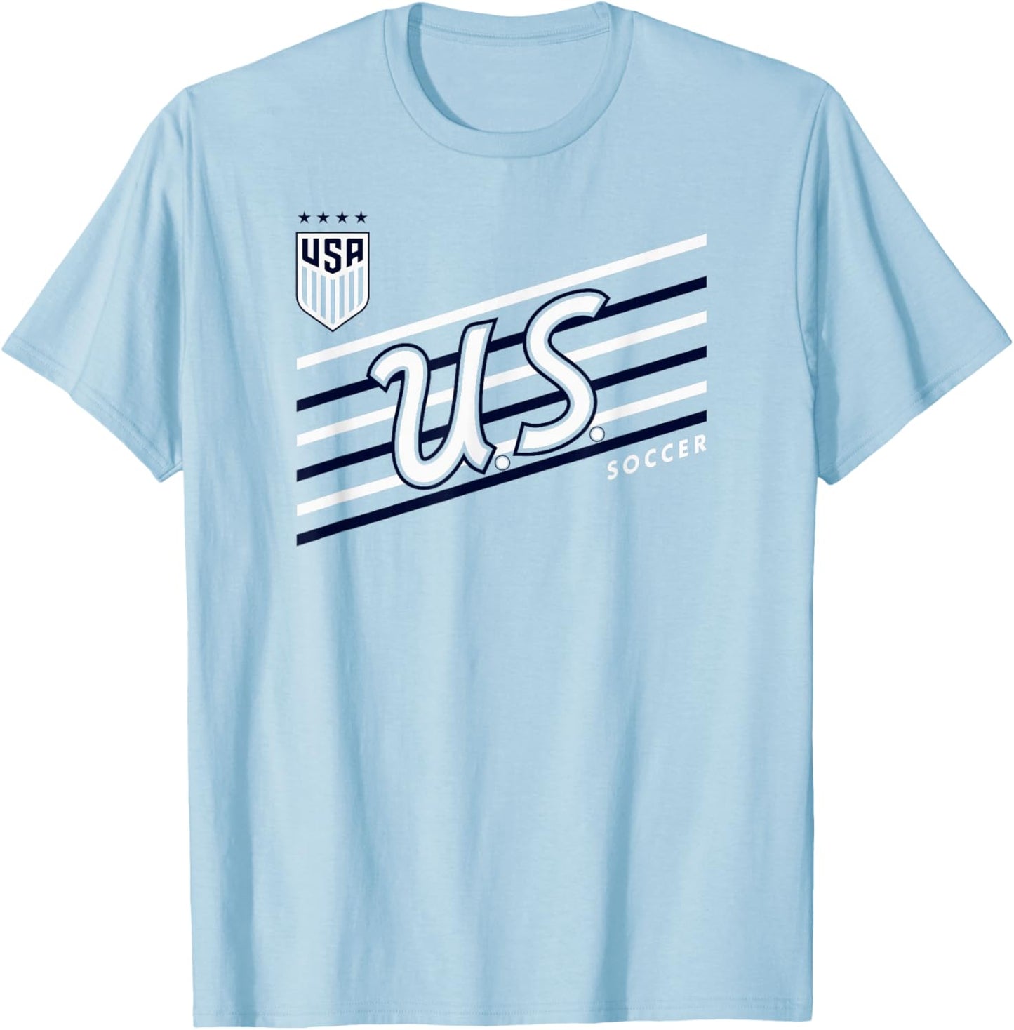 U.S. Soccer Retro Perform Red USWNT Officially Licensed T-Shirt - T-Shirt | Light Blue