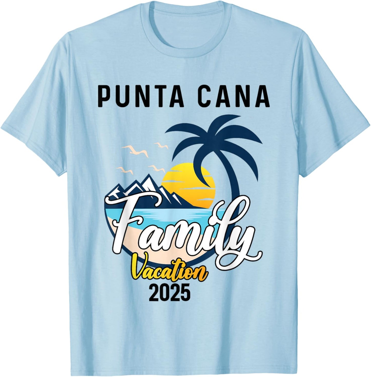 Punta Cana Family Vacation 2025 Matching Dominican Republic T-Shirt - T-Shirt | Light Blue