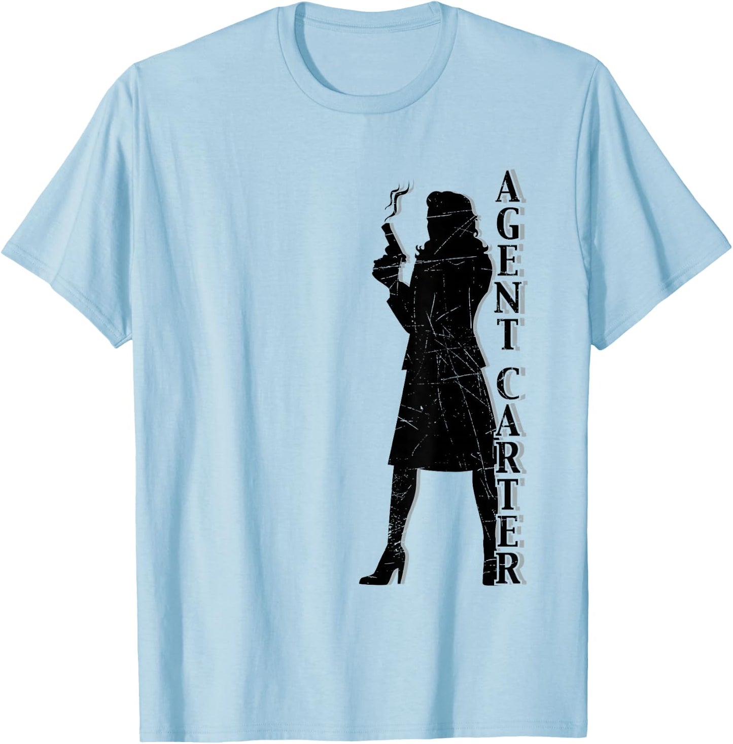 Marvel Agent Carter S.S.R. Silhouette T-Shirt - T-Shirt | Light Blue