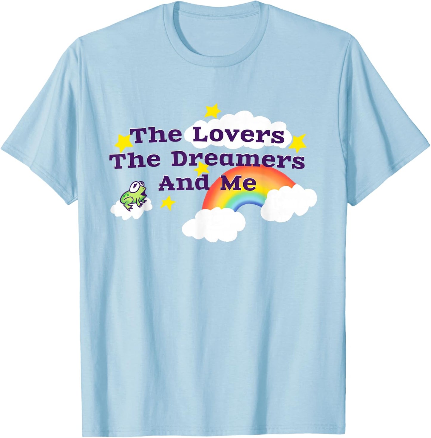 Rainbow Connection | Cute | Frog | Love Pride | Geeky Shirt T-Shirt - T-Shirt | Light Blue