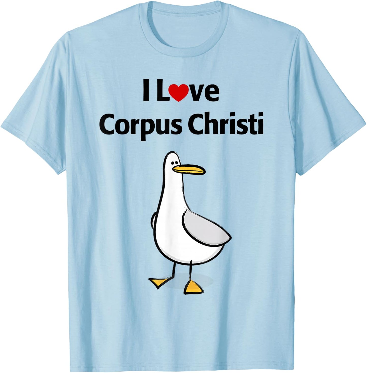 I Love Corpus Christi T-Shirt - T-Shirt | Light Blue