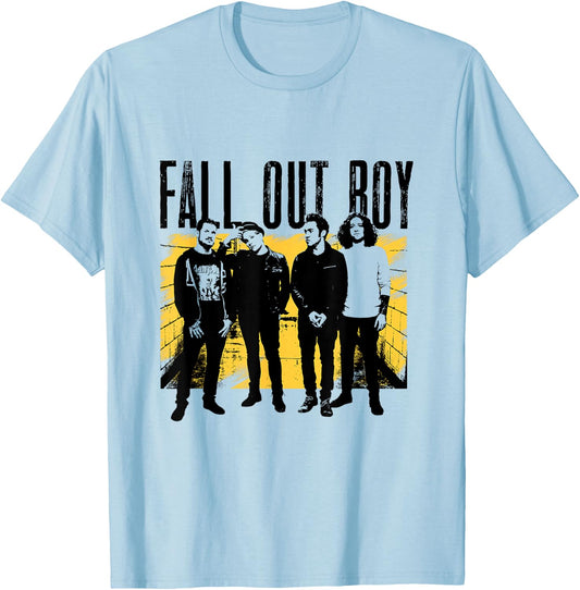 Fall Out Boy - Photo Block T-Shirt - T-Shirt | Light Blue