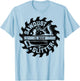 Sawdust Is Man Glitter T shirt Woodworking Dad Father Gift T-Shirt - T-Shirt | Light Blue