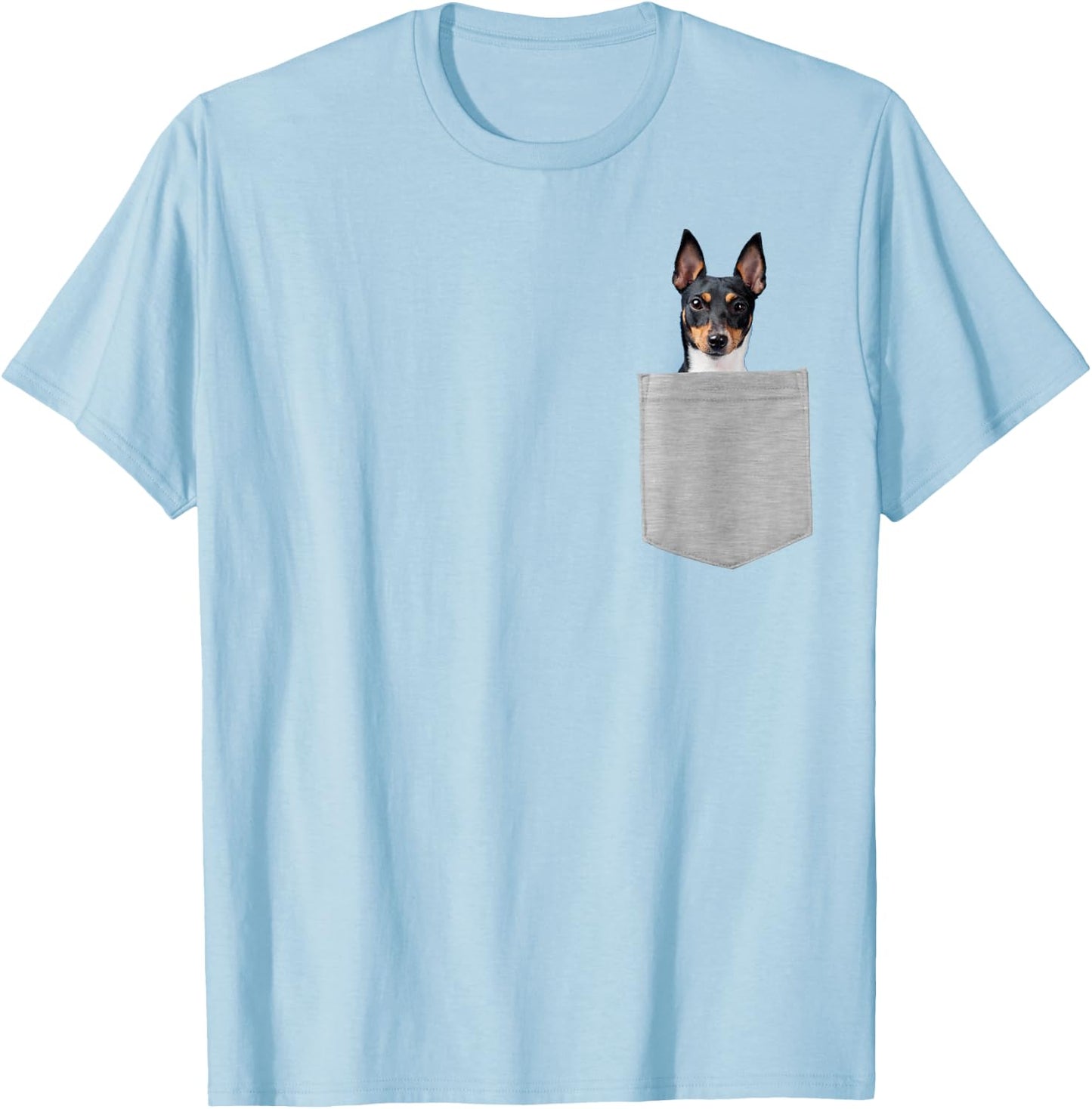 Dog in Your Pocket Toy Fox Terrier T-Shirt - T-Shirt | Light Blue