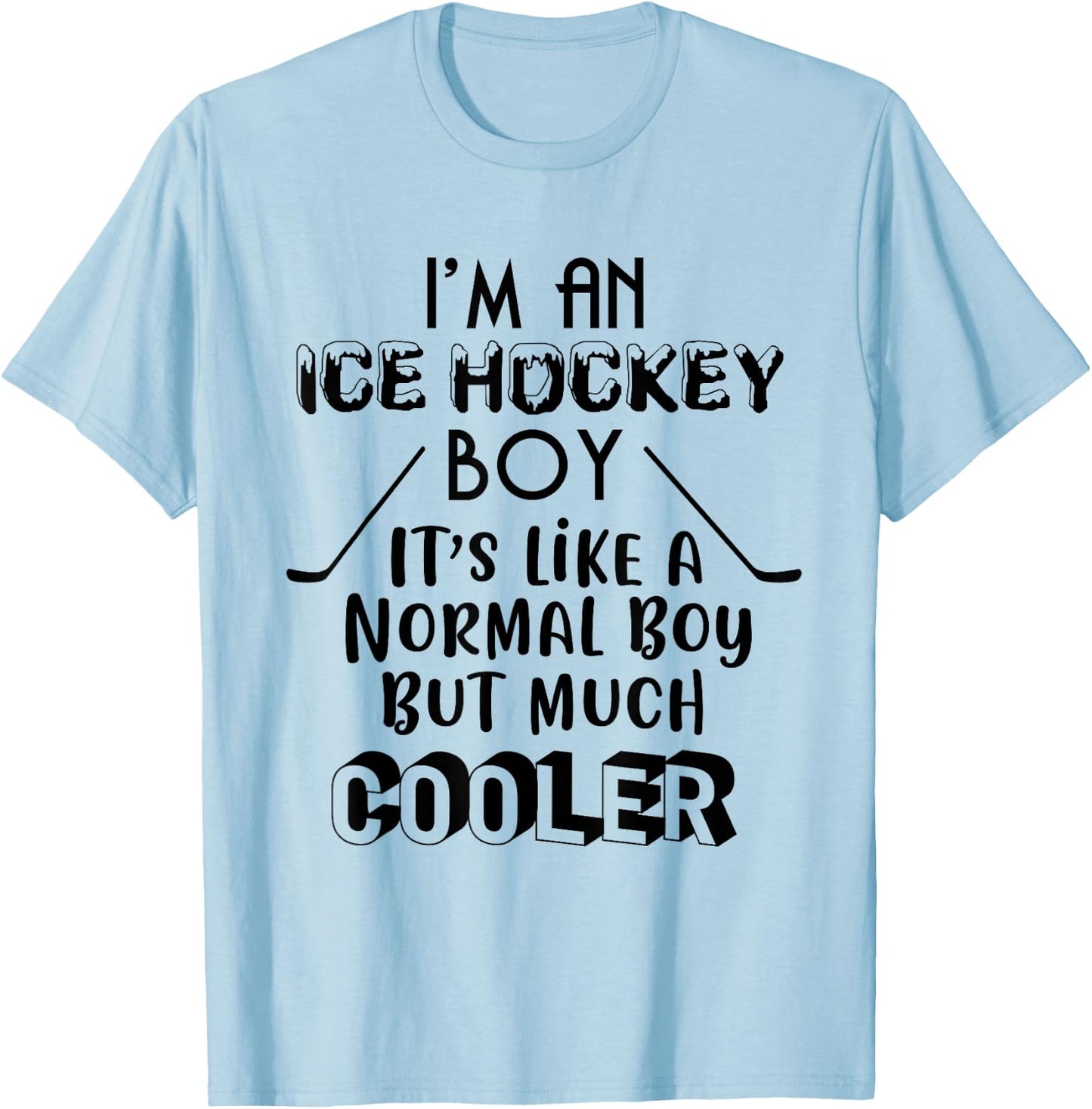 Hockey Son Hockey Child Hockey T-Shirt - T-Shirt | Light Blue