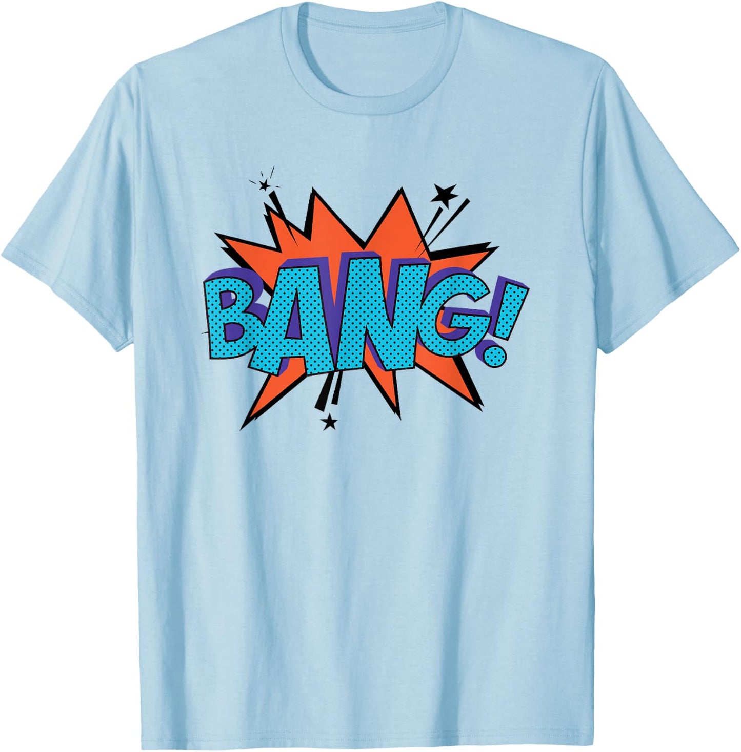Bang! Comic Book Sound Effect Bubble Shirt T-Shirt - T-Shirt | Light Blue