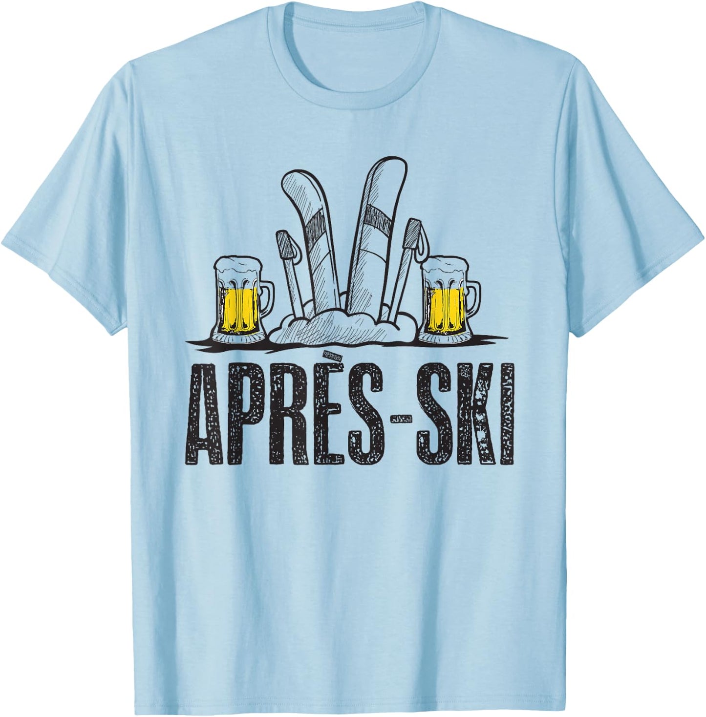 Funny Love Apres Ski Shirt - Great Snow Lovers Gift T-Shirt - T-Shirt | Light Blue