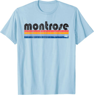 Vintage 80s Style Montrose CO T-Shirt - T-Shirt | Light Blue