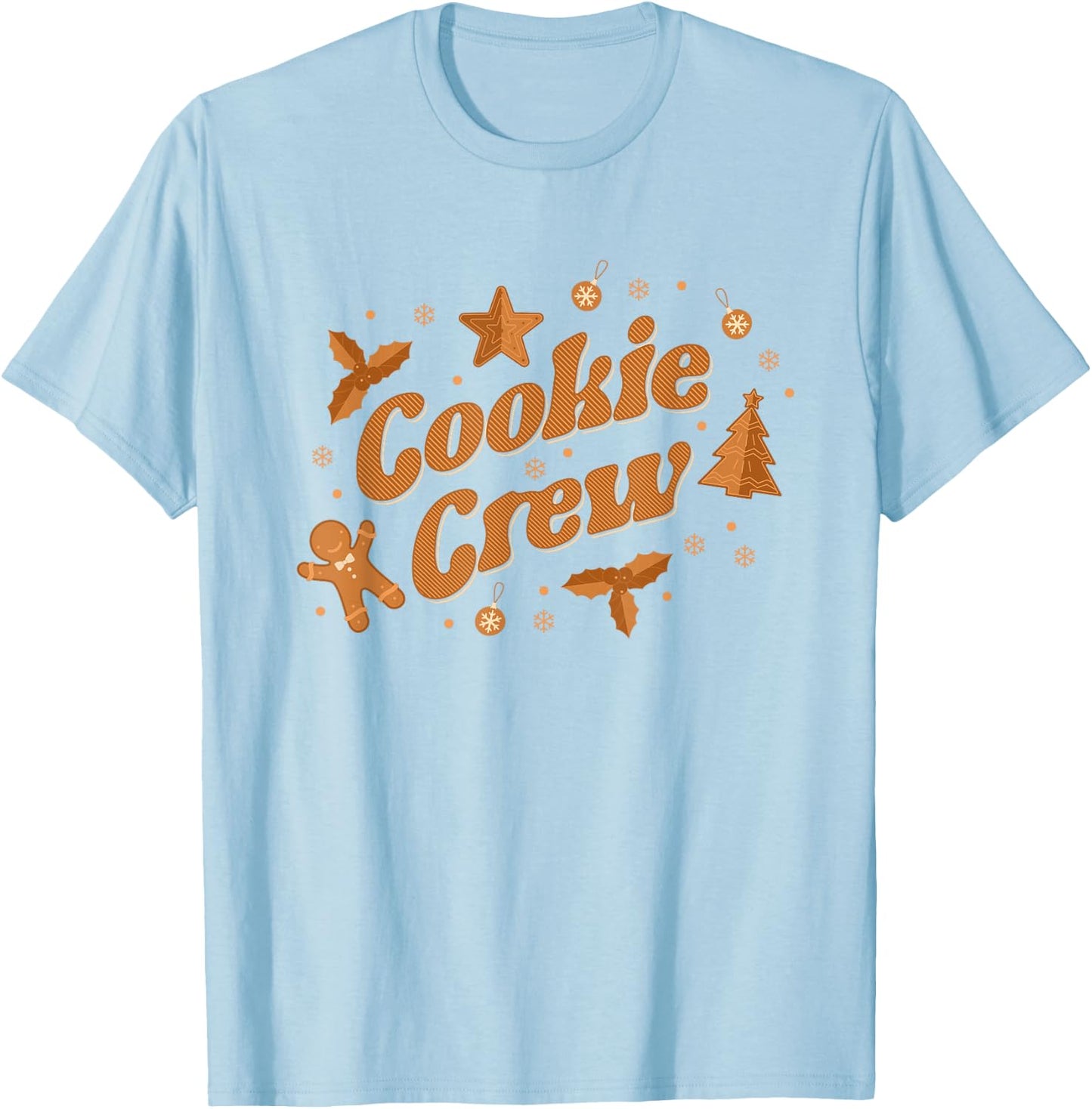 Cookie Crew Gingerbread Baker Team Christmas Cookie Baking T-Shirt - T-Shirt | Light Blue