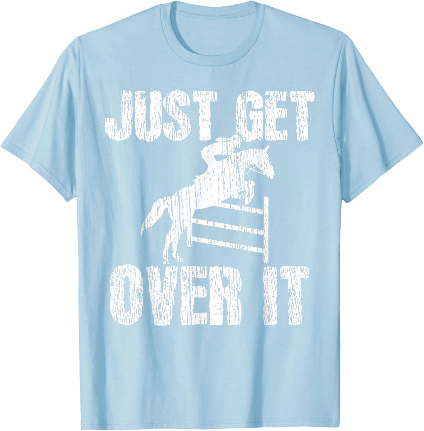 Show Jumping Vintage Equestrian Horse Show T-Shirt - T-Shirt | Light Blue
