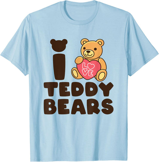 I Love Teddy Bears - Teddy Bear Picnic T-Shirt - T-Shirt | Light Blue
