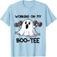 Working On My Booty Boo-Ty Funny Halloween Gym Ghost T-Shirt - T-Shirt | Light Blue
