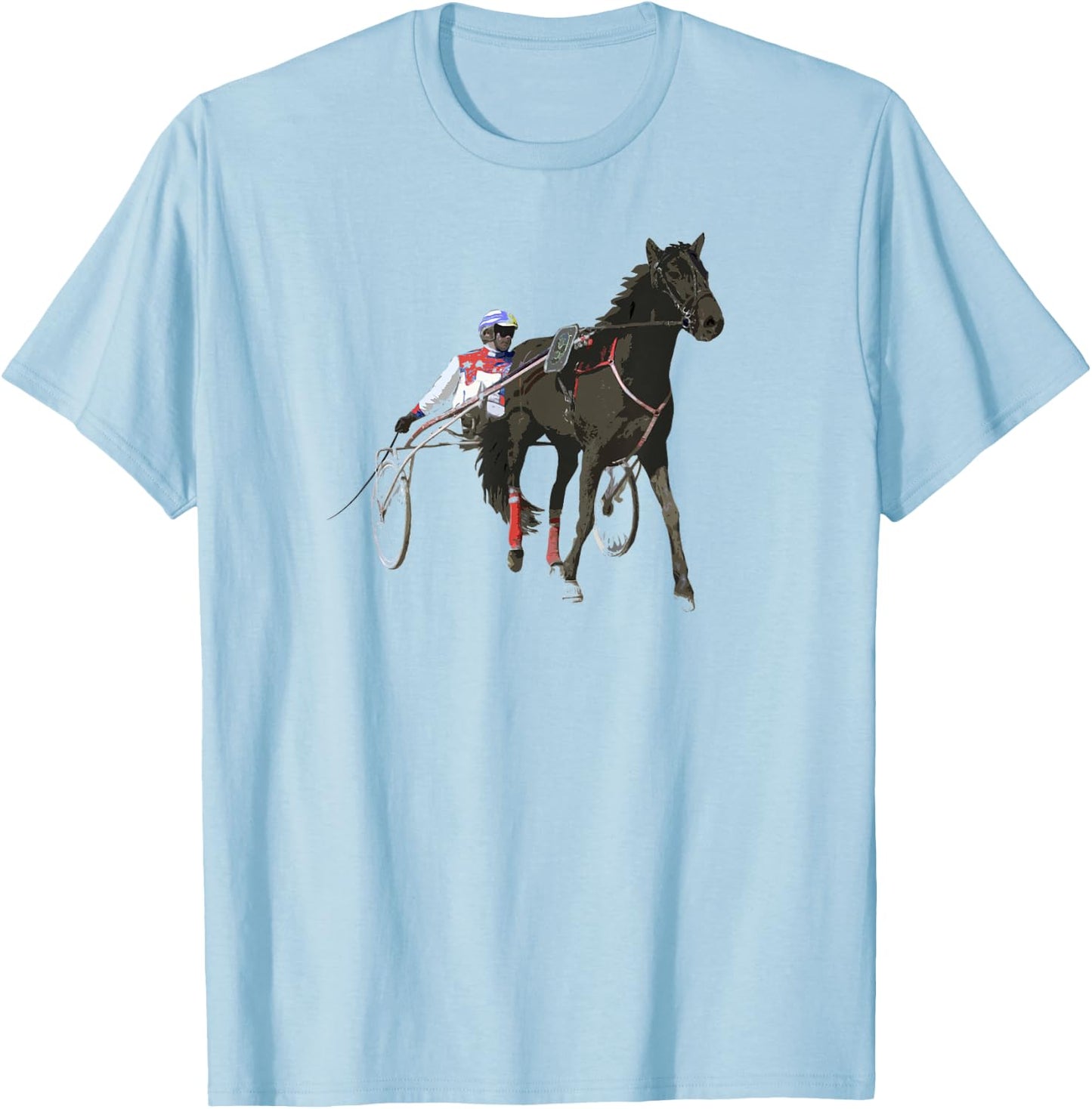 Sports Horse Race Harness Racing T-Shirt - T-Shirt | Light Blue