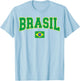 Brazil Flag Yellow Green Proud Brazilian Men Women Brazil T-Shirt - T-Shirt | Light Blue