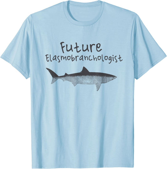 Shark Biologist Future Elasmobranchologist T-Shirt - T-Shirt | Light Blue