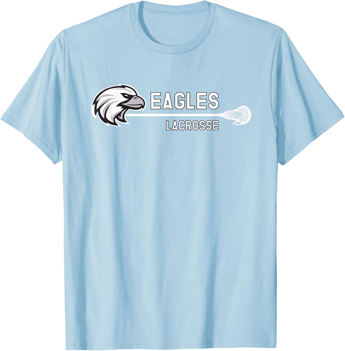Franklin County Lacrosse Club Horizontal Eagle T-Shirt - T-Shirt | Light Blue