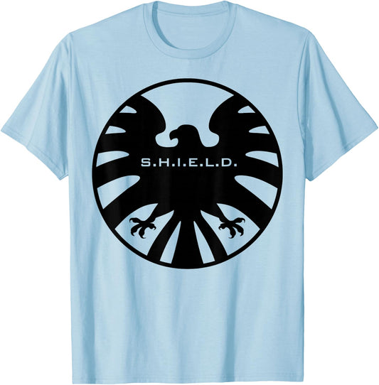 Marvel Agents of S.H.I.E.L.D. Black Out Eagle Badge T-Shirt - T-Shirt | Light Blue