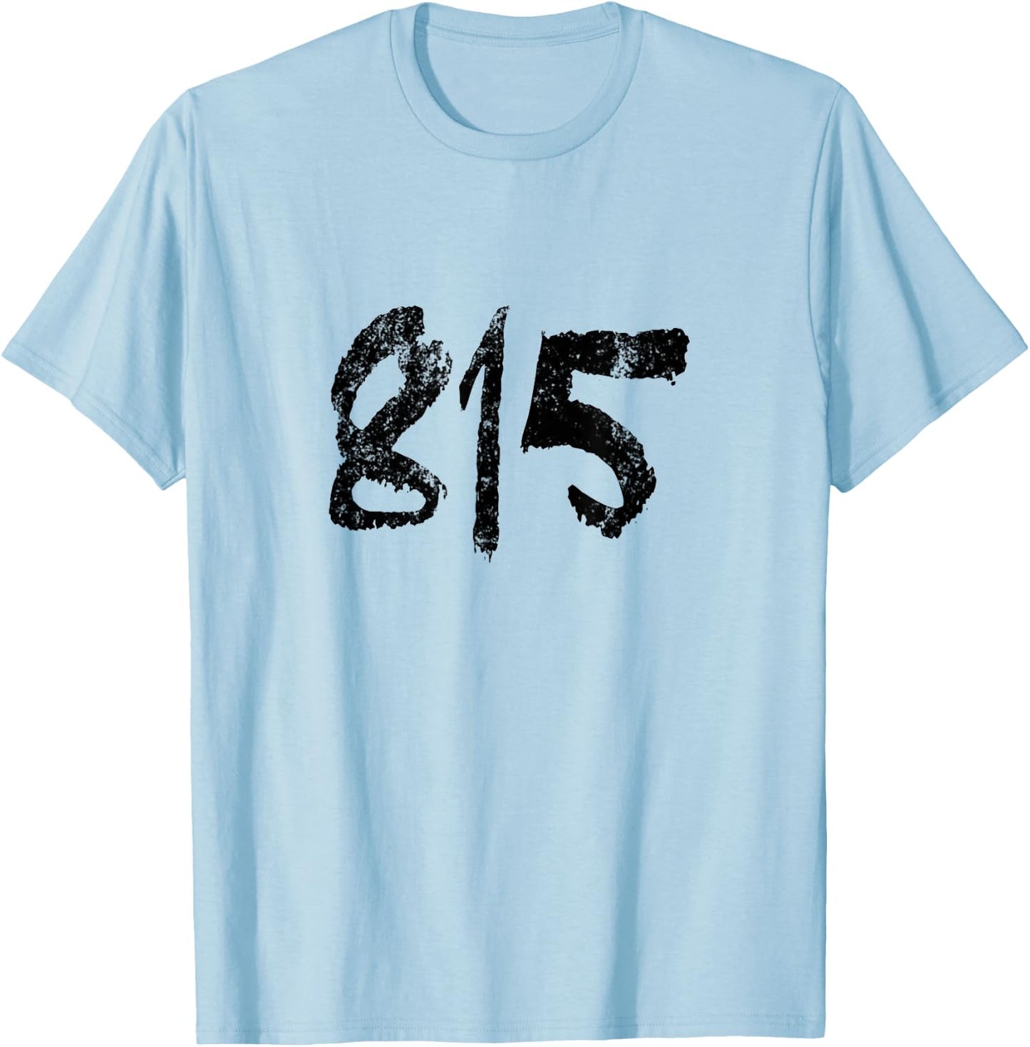 Rockford Shirt Factory 815 Area Code | Rockford, Illinois T-Shirt - T-Shirt | Light Blue