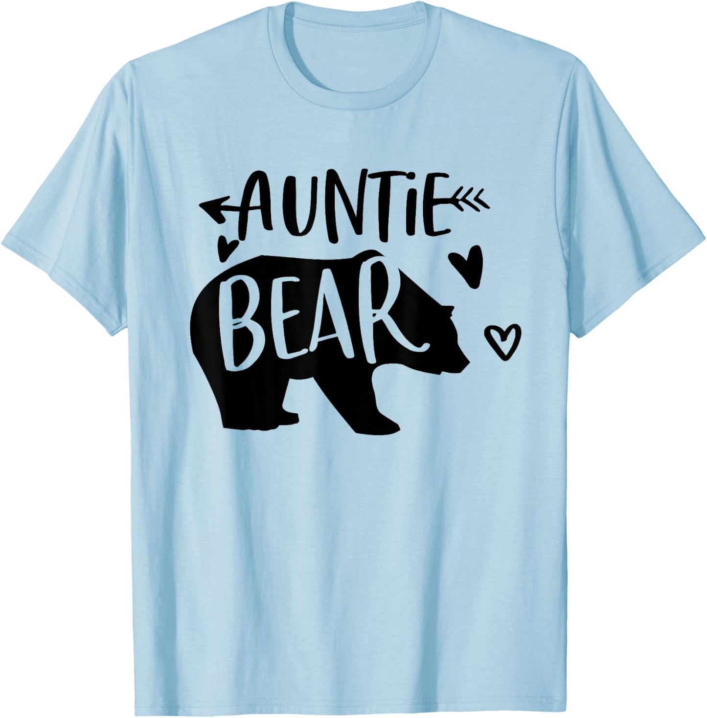 Auntie Bear Cute Family Aunt Shirt Bear Gift T-Shirt - T-Shirt | Light Blue