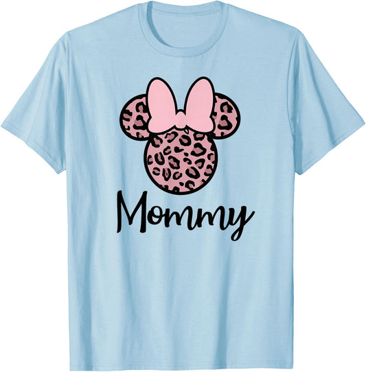 Disney Mother's Day Leopard Print Minnie T-Shirt - T-Shirt | Light Blue