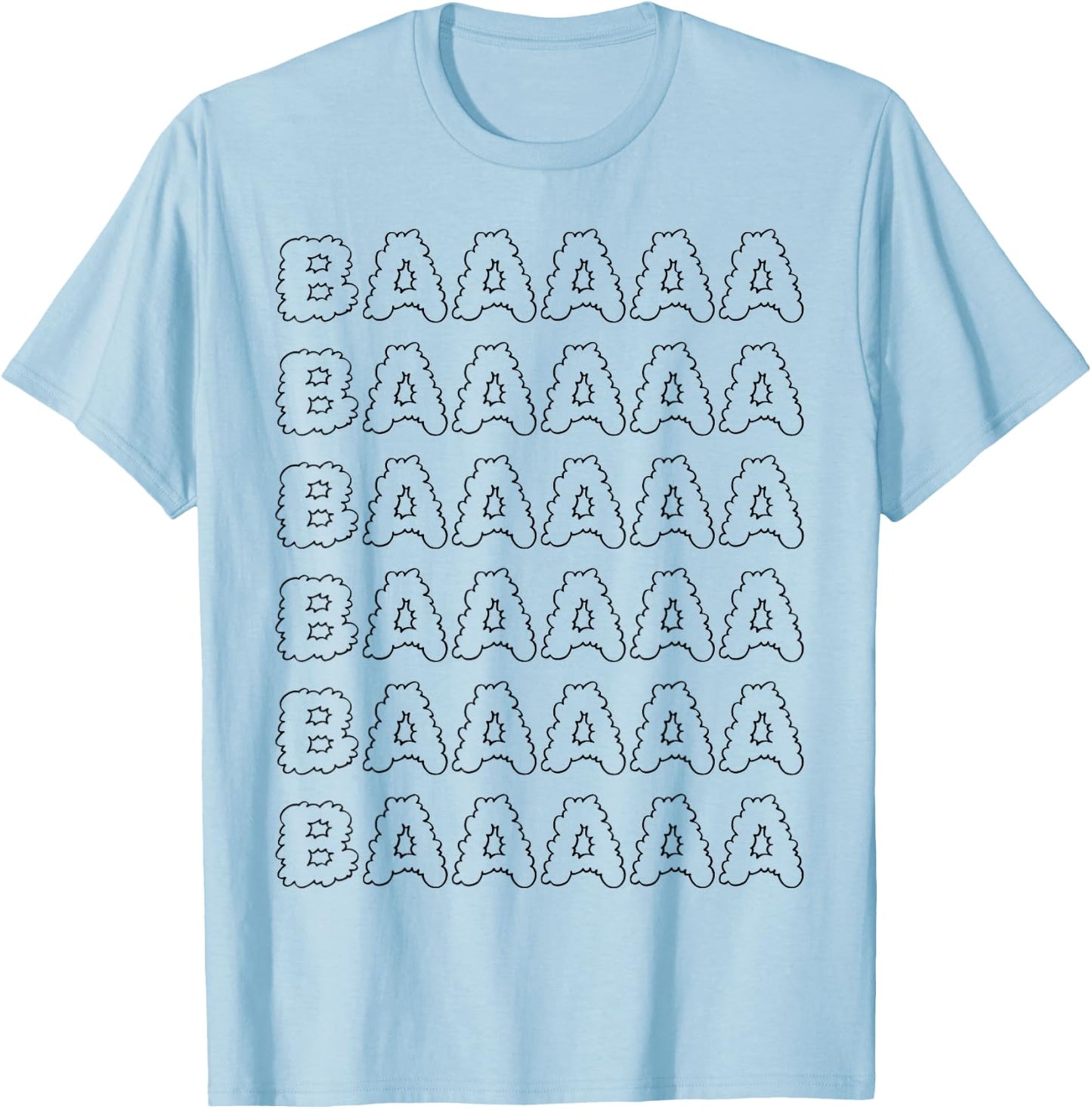 Baaaaa Sheep Quote Wolf in Sheep's Clothing add Beard, Mask T-Shirt - T-Shirt | Light Blue