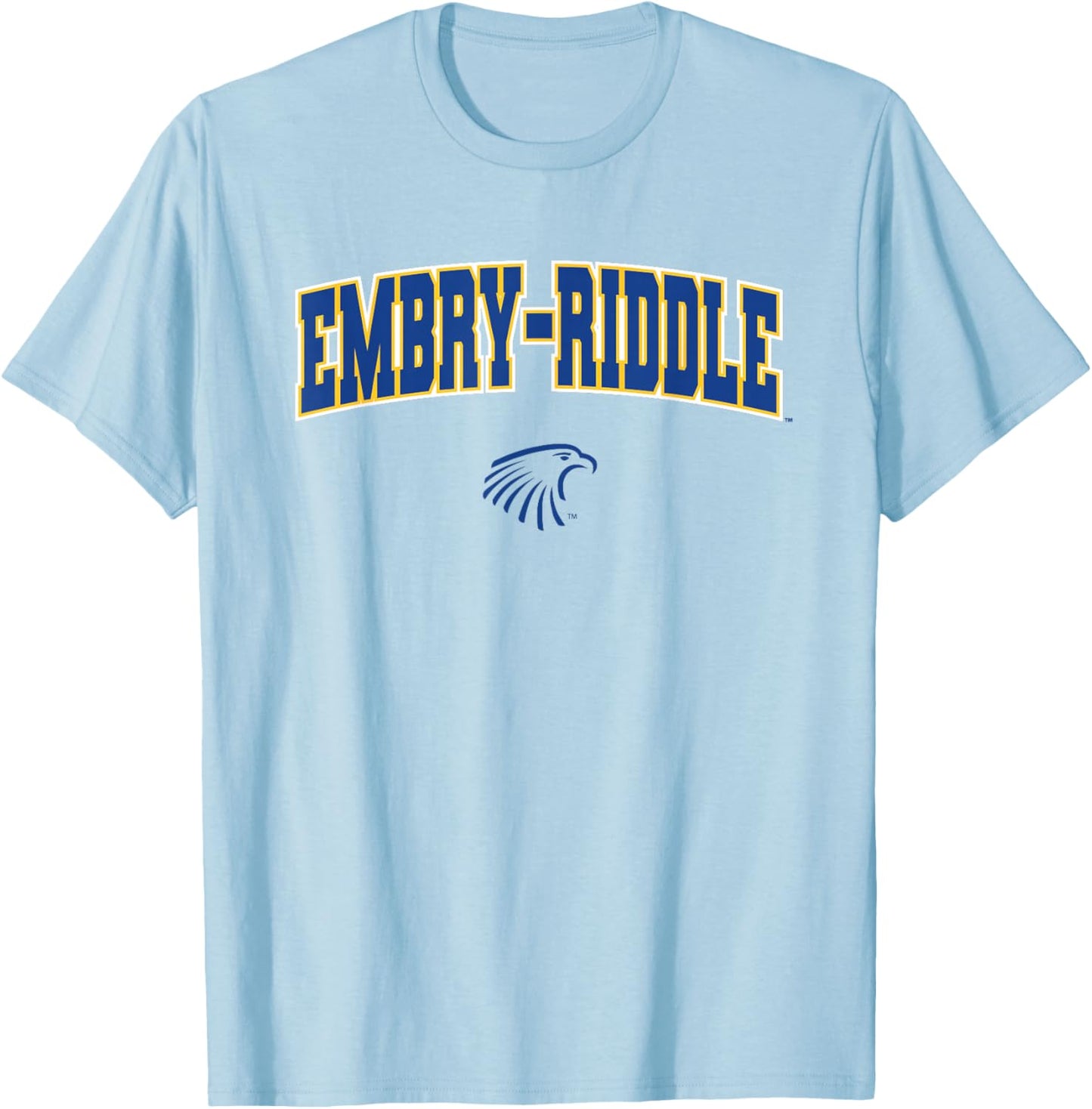 Embry-Riddle ERAU Eagles Arch Logo T-Shirt - T-Shirt | Light Blue