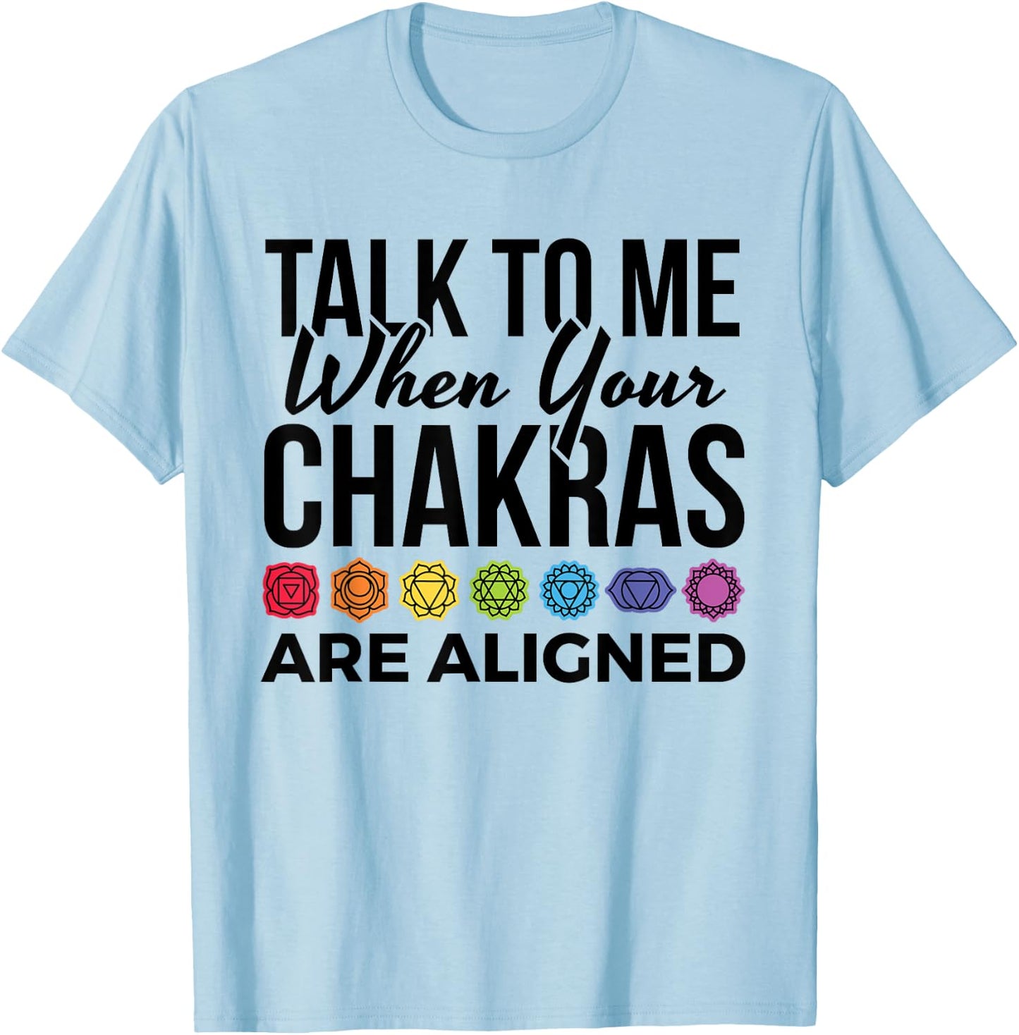 Chakra 7 Chakras Symbol Meditation Yoga T-Shirt - T-Shirt | Light Blue
