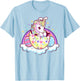Happy Easter Unicorn Bunny Girls Kids Easter Eggs T-Shirt - T-Shirt | Light Blue