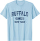 Buffalo New York NY Vintage Athletic Sports Design T-Shirt - T-Shirt | Light Blue