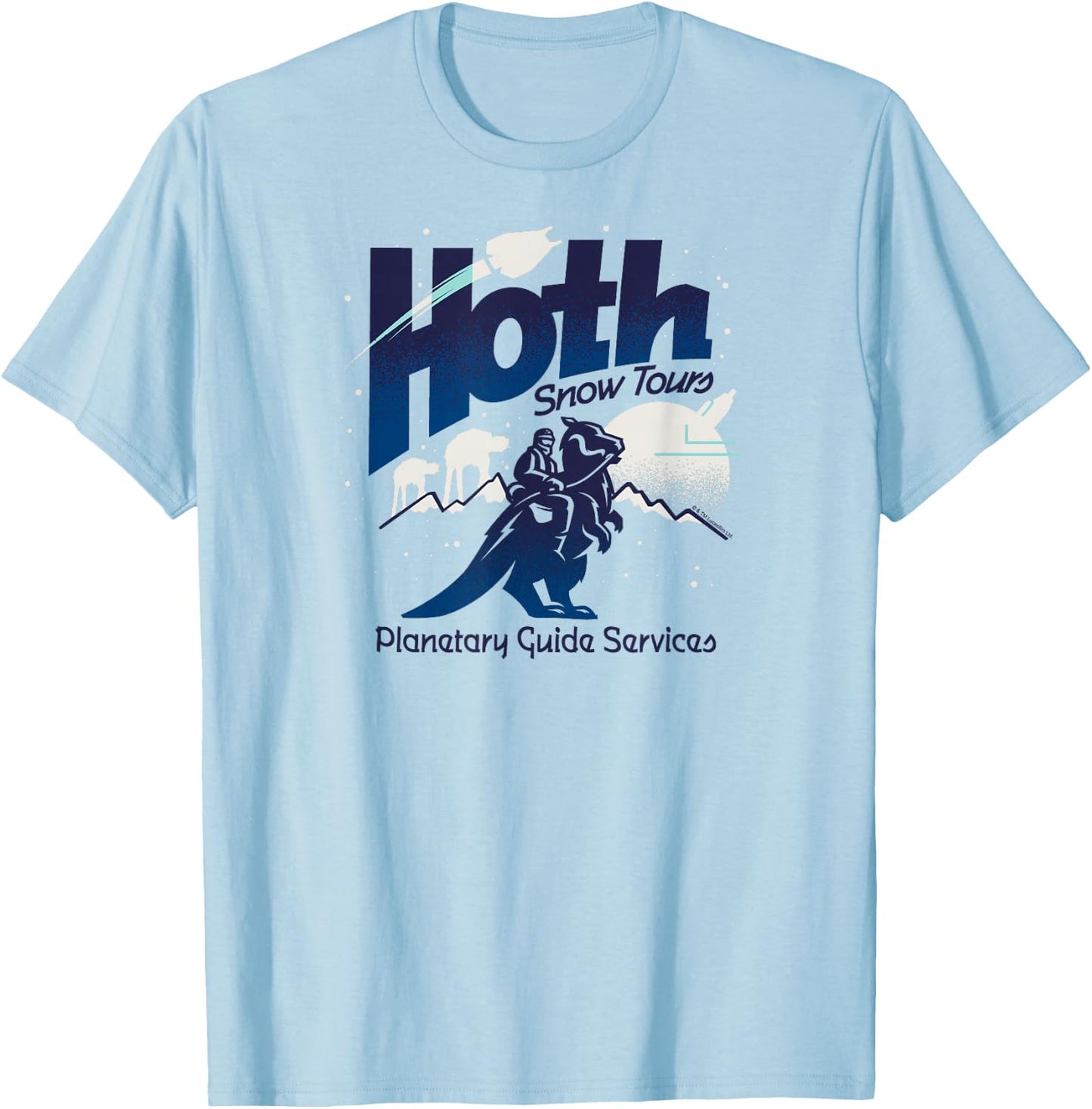 Star Wars - Hoth Snow Tours Planetary Guide Services T-Shirt - T-Shirt | Light Blue