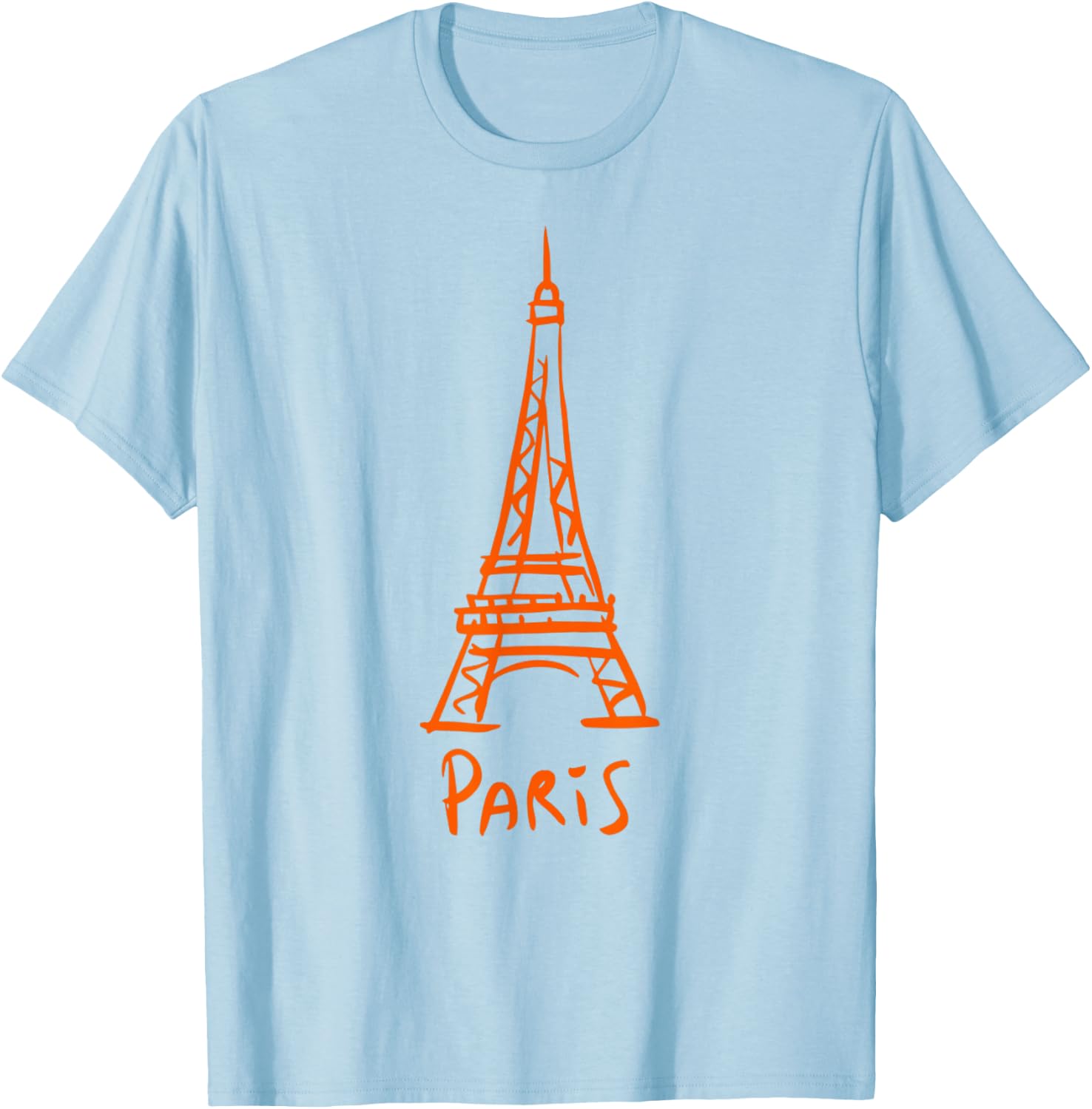 Vintage Paris I Love Travel Wanderlust Eiffel Tower T-Shirt - T-Shirt | Light Blue