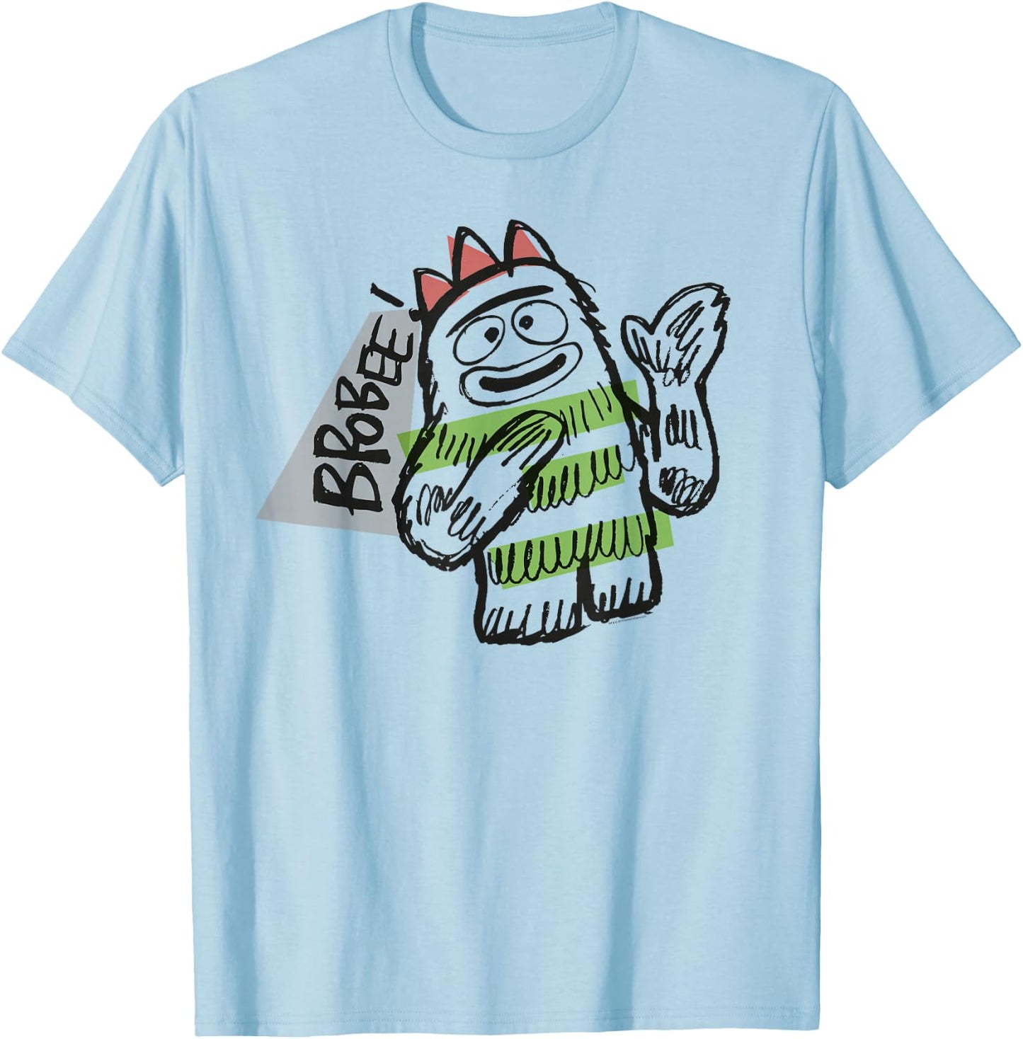 Yo Gabba Gabba - Sketch Brobee T-Shirt - T-Shirt | Light Blue
