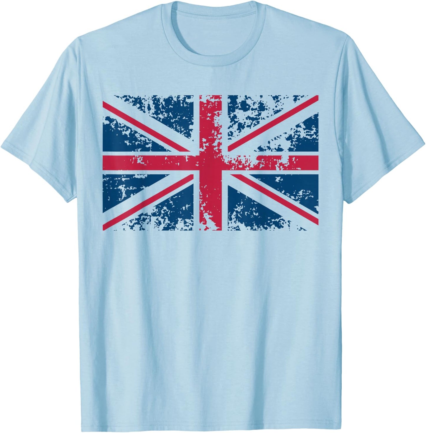 Union Jack Vintage UK Flag Shirt | Britain Loyalists Gift T-Shirt - T-Shirt | Light Blue