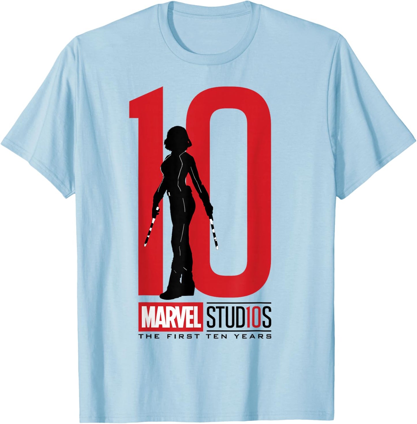Marvel Studios 10 Years Black Widow Graphic T-Shirt - T-Shirt | Light Blue