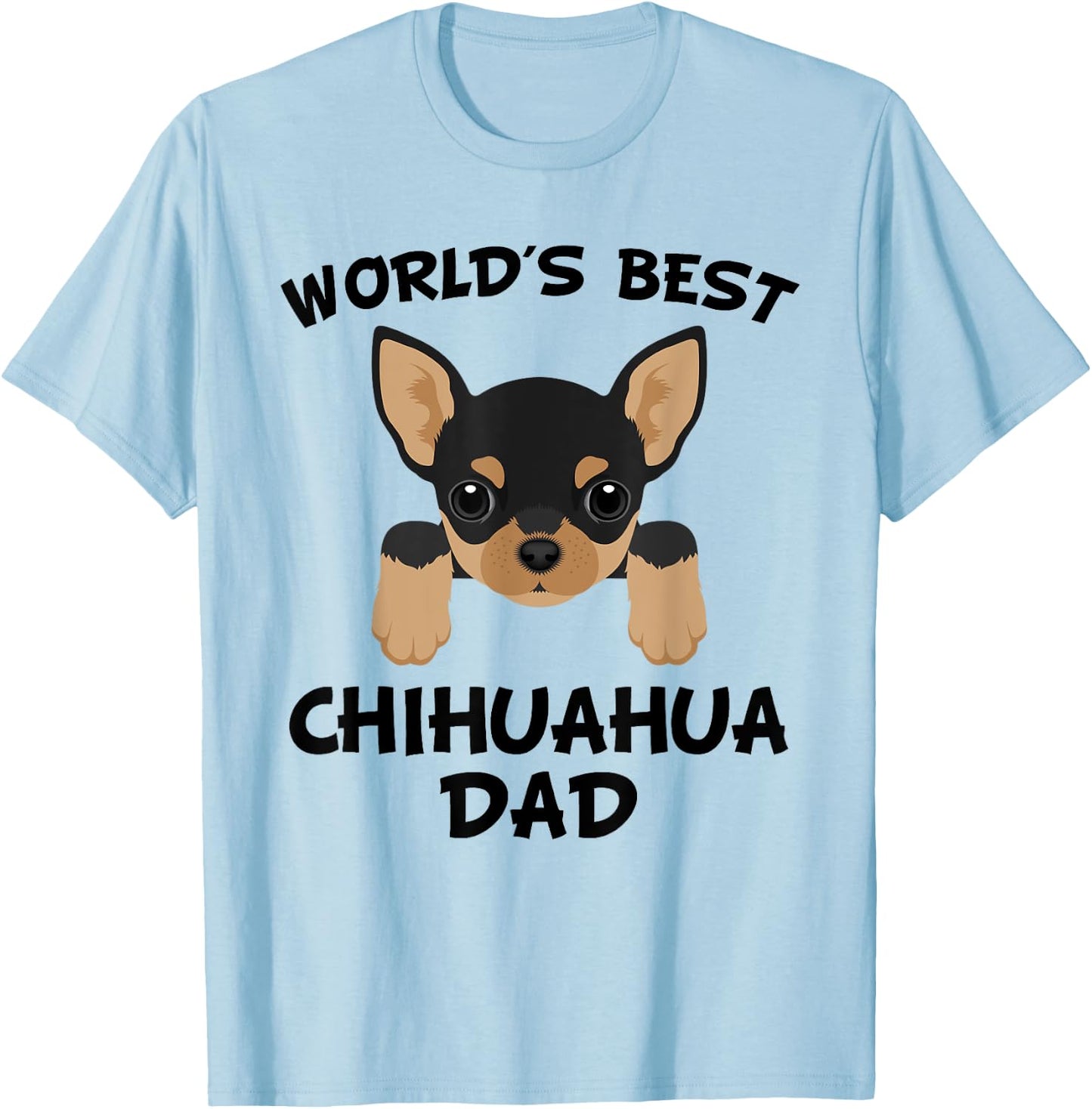 World's Best Chihuahua Dad Dog Owner T-Shirt - T-Shirt | Light Blue