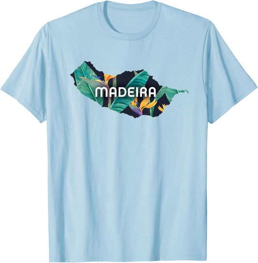 Madeira Portugal Island Tropical Flower Traveler Gift T-Shirt - T-Shirt | Light Blue