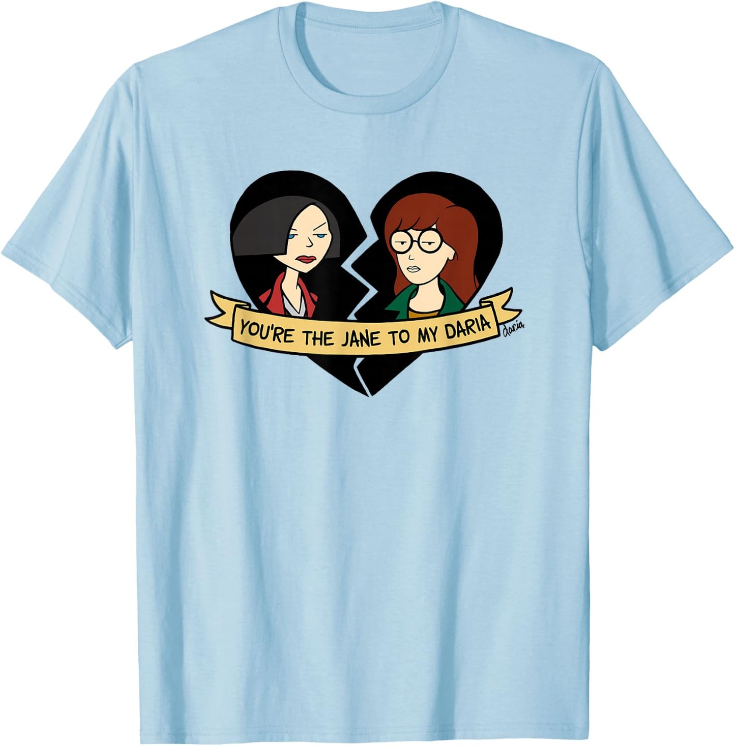 Daria The Jane To My Daria Graphic T-Shirt - T-Shirt | Light Blue