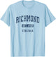 Richmond Virginia VA Vintage Athletic Sports Design T-Shirt - T-Shirt | Light Blue